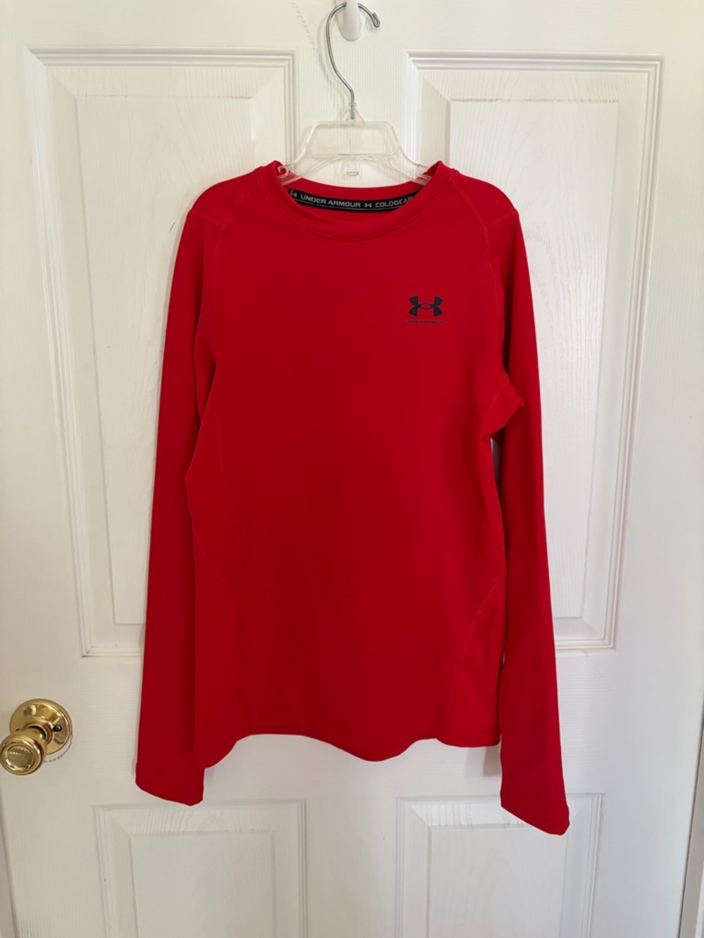 Under Armour Red Long-Sleeve Crew Performance Top